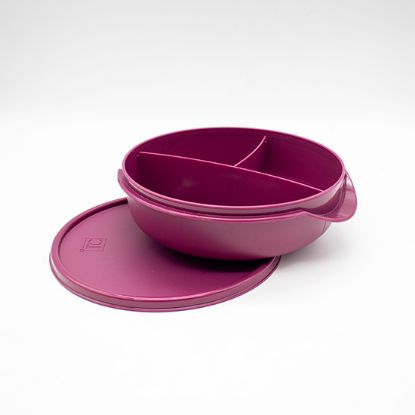 Picture of 3 Division Bowl with Lid 1Lt - Cherry