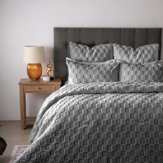 Picture of Mia Comforter Set 3pc - Grey - Queen