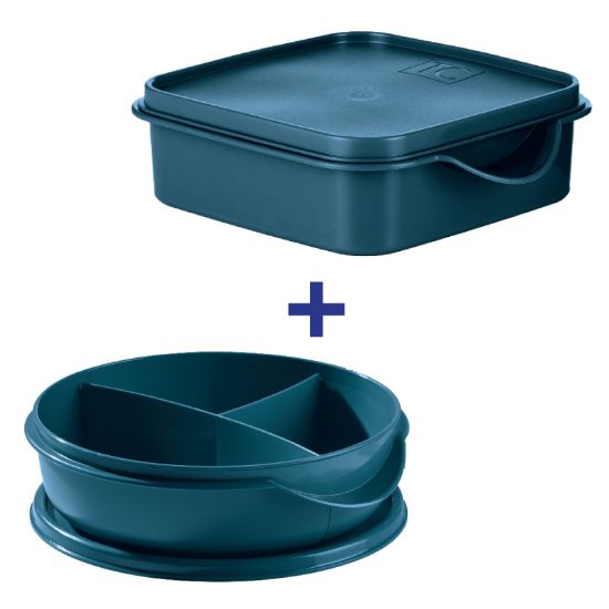 Picture of (PS101+PS740) Lunch Box 1.5lt + Round Luncher Teal